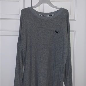 Oversized Grey (Pink) Sweatshirt